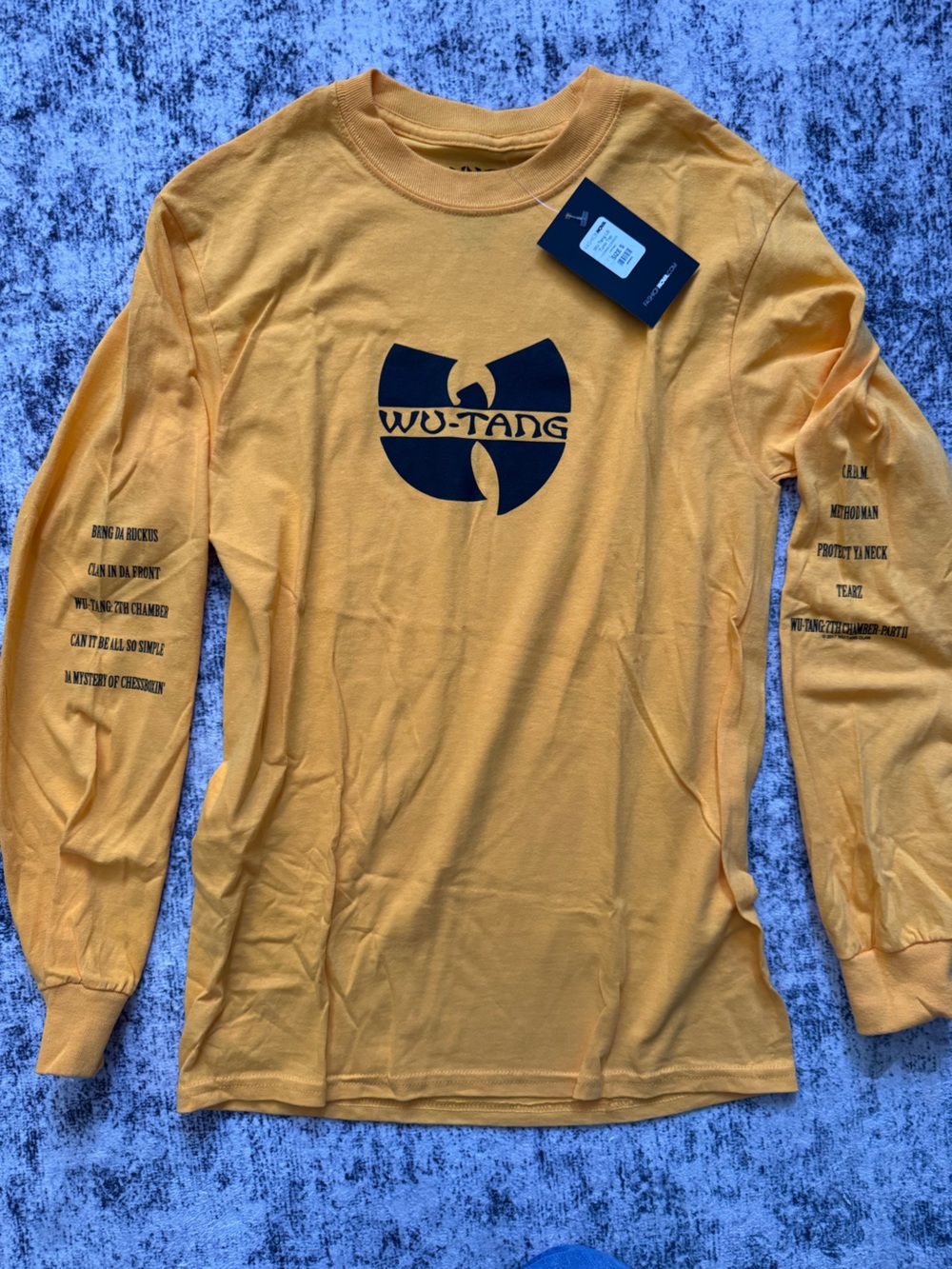 Fashion Nova Yellow Graphic Long Sleeve Tee
